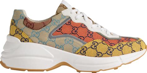 gucci sneakers rhyton white|Gucci multicolor gg rhyton sneakers.